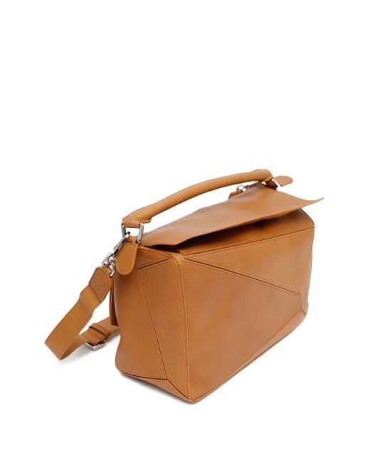 Loewe Brown Large Puzzle Leather Tote Bag for men