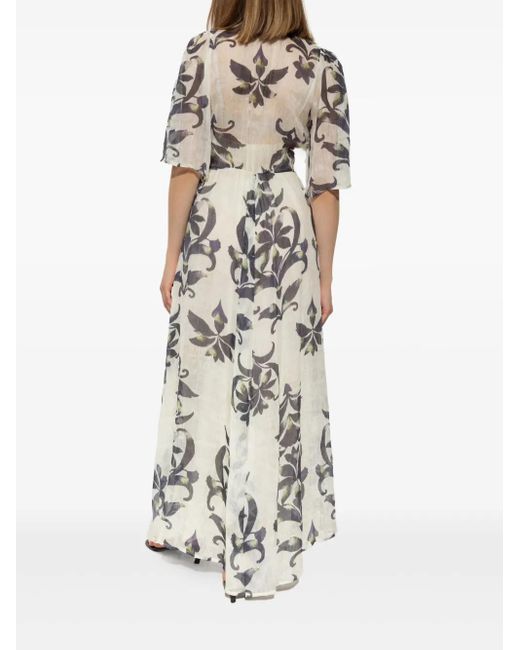 Forte Forte Maxi-Jurk Met Bloemenprint in het White