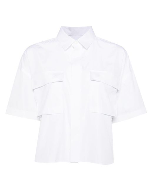 Sacai White Flap-pocket Cotton Shirt