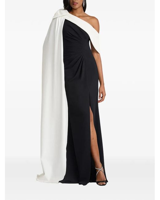 Tadashi Shoji Black One-Shoulder Maxi Dress