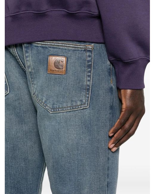 Carhartt Blue Klondike Buttoned Jeans for men