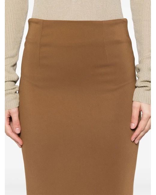 Styland Brown Crepe Maxi Skirt