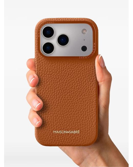 Maison De Sabre Brown Leather Iphone 17 Pro Case