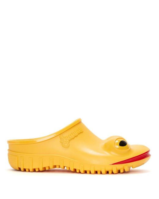 J.W. Anderson Yellow X Wellipets Clogs mit runder Kappe