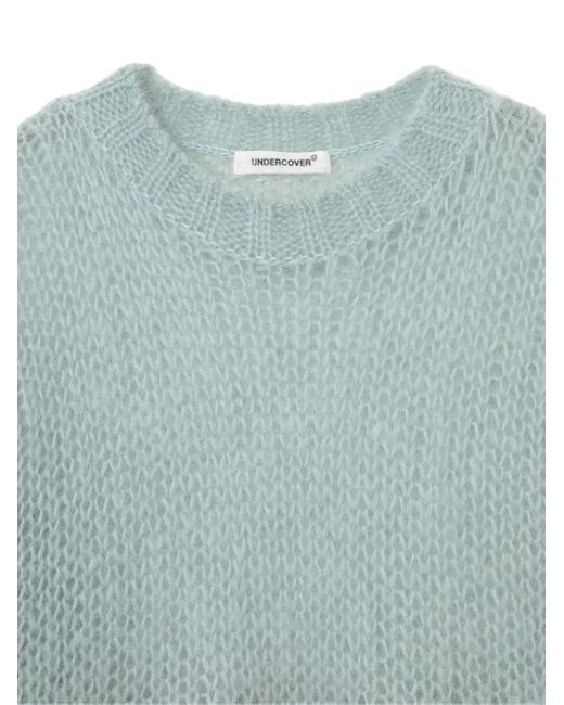 Undercover Red Mohair-Blend Striped Sweater