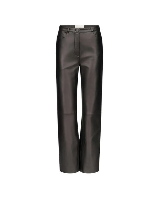 Loulou de Saison Black Leather Trousers