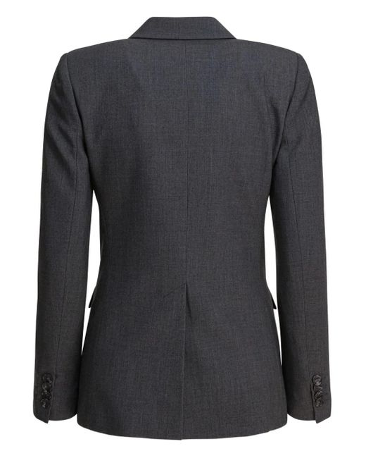 Semler Black Double-Breasted Pocketed Blazer