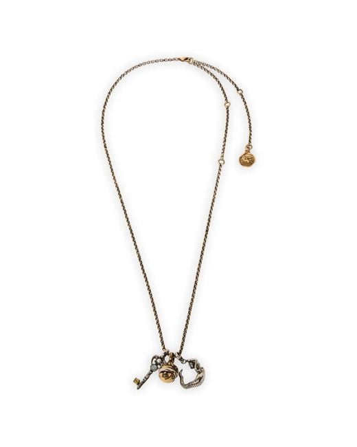 Etro Multicolor Collier À Épingle Gravé Et Breloques
