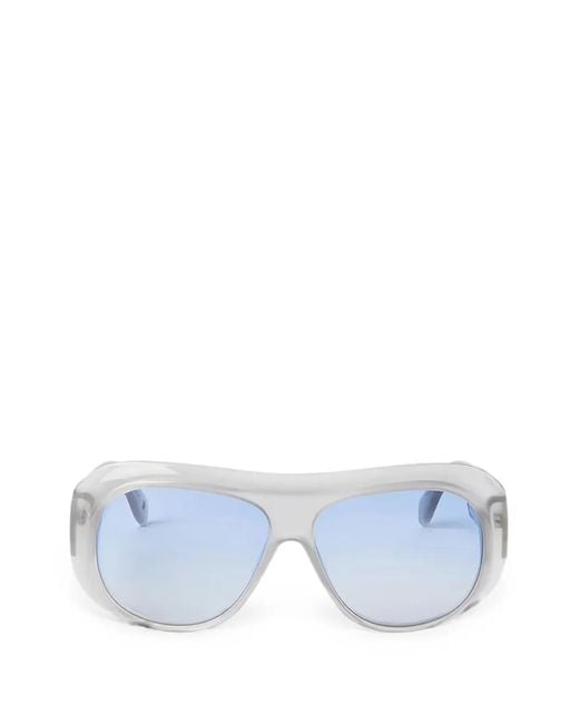 Palm Angels Blue Elfin Gradient-Lens Pilot-Frame Sunglasses
