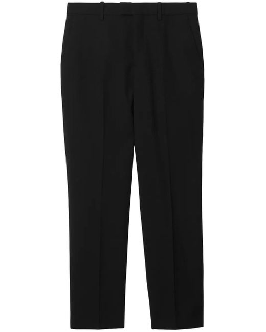 Burberry Black Wool Tailored Trousers