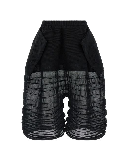 Issey Miyake Elastische Shorts in het Black