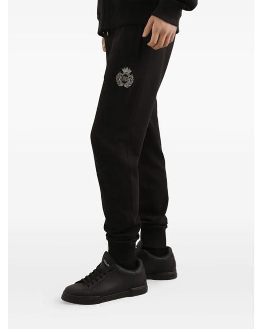 Dolce & Gabbana Black Logo Pants for men