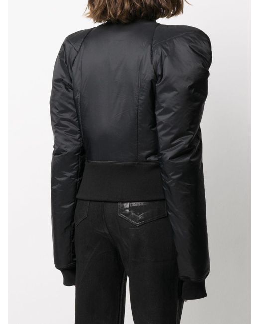 Rick Owens Shoulder-pad Bomber Jacket in Black | Lyst