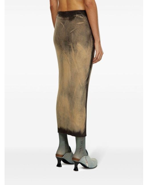 DIESEL Natural M-delma Midi Skirt