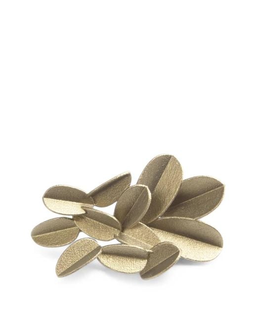 Maison 203 Metallic Leaves Brooch
