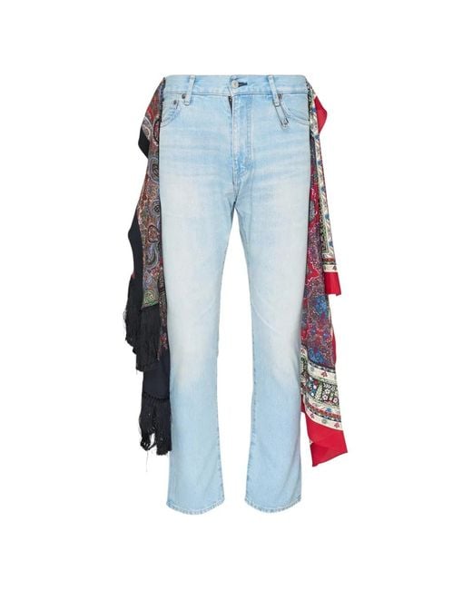 Junya Watanabe Blue X Levi's Scarf-Detail Jeans for men