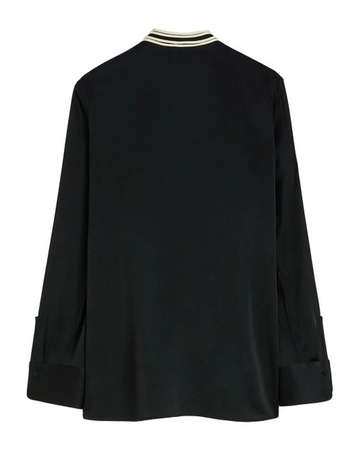 Jil Sander コントラストビブ シャツ Black