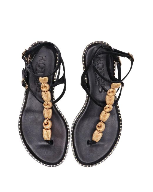 Kotris Sandals Black Milos Buckle-Fastening Embellished Sandals
