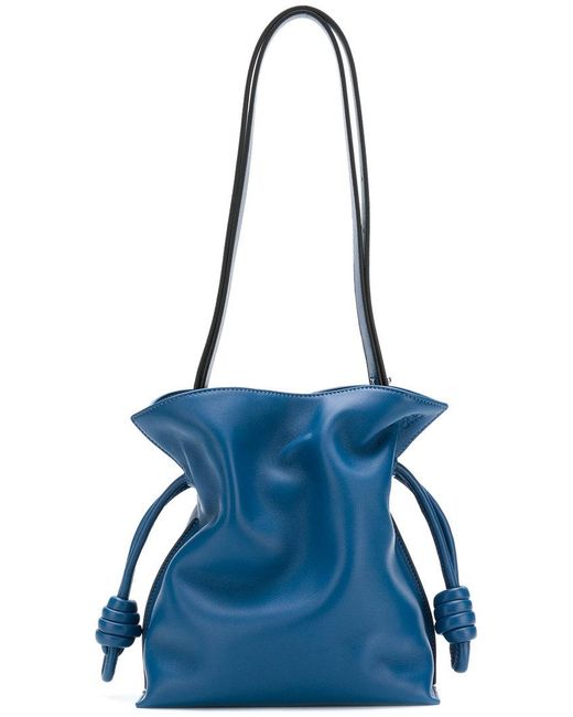 Bolso Flamenco Knot pequeño Loewe de color Blue