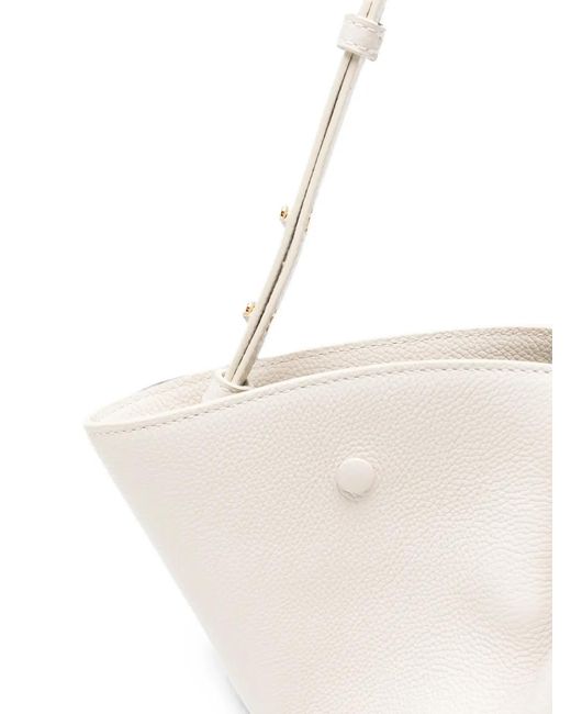 DeMellier London White Small New York Leather Tote Bag