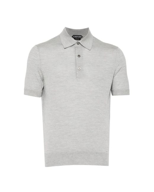 Tom Ford Gray Fine Gauge Polo Shirt for men
