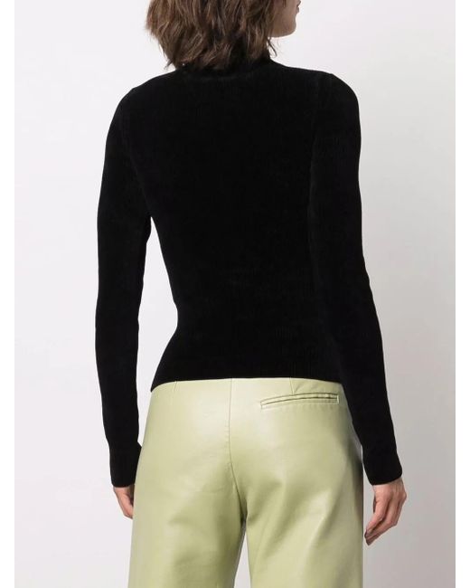 MSGM Black Cut-Out Detail Knitted Top