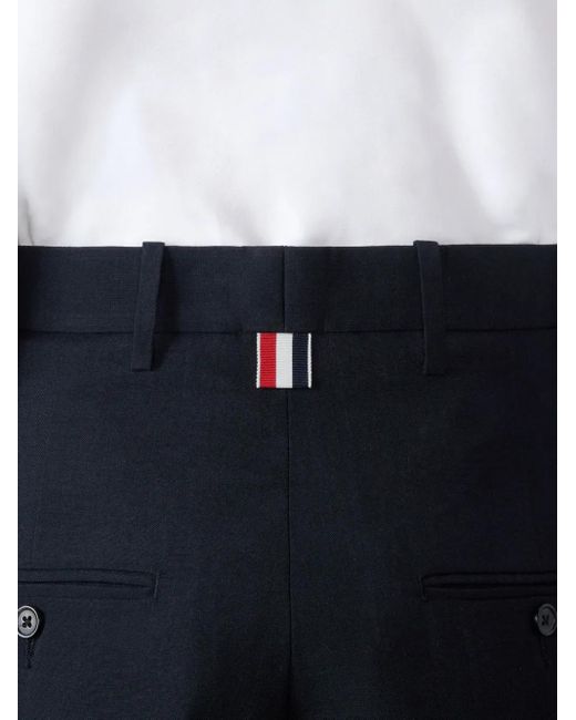 Thom Browne Blue Cuffed Trousers