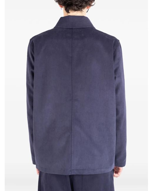 Societe Anonyme Blue Work Button-Up Cotton Shirt Jacket for men
