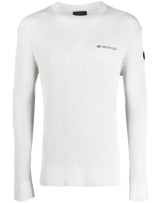 Moncler Pullover mit Logo-Patch in White für Herren