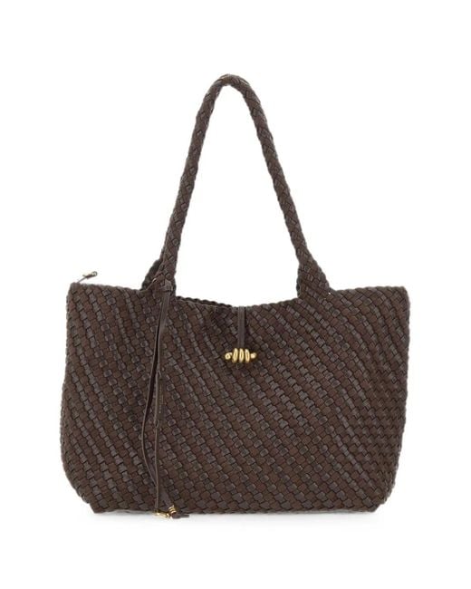 Gianni Chiarini Brown Aurelie Woven Tote Bag