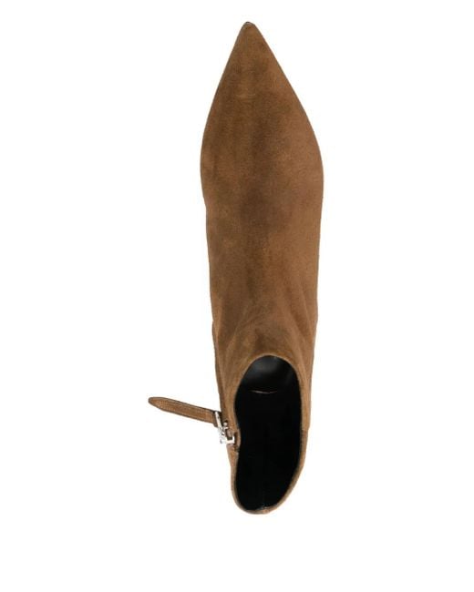 Botas con kitten heel y puntera en punta Aeyde de color Brown