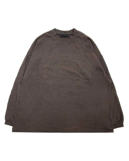 Fear Of God Brown Logo-Print Cotton T-Shirt for men