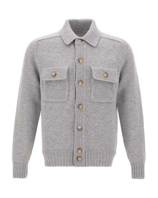 Gran Sasso Gray Wool Patch-Pocket Jacket for men