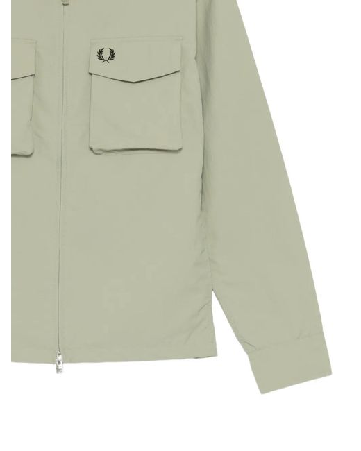 Fred Perry Green Ripstop Jacket for men