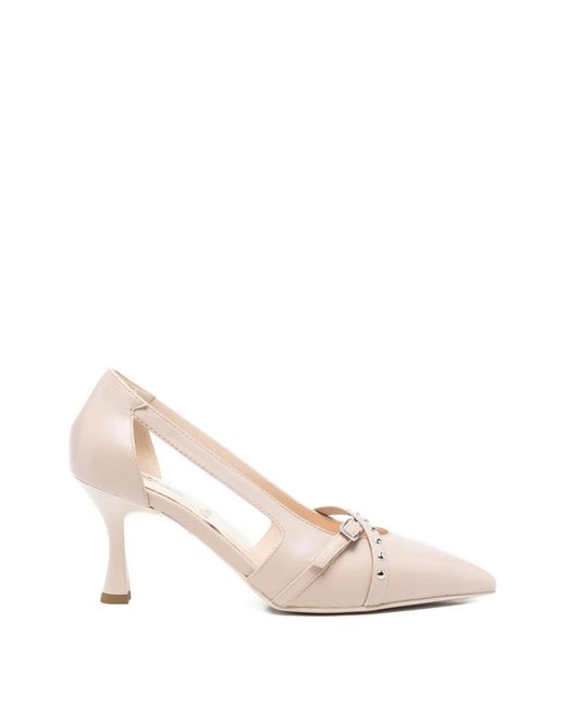 Nero Giardini Pink Studded-Strap Pumps