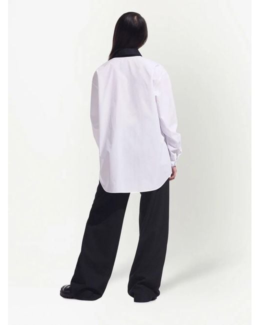 Karl Lagerfeld White X Cara Delevingne Detachable-Collar Shirt