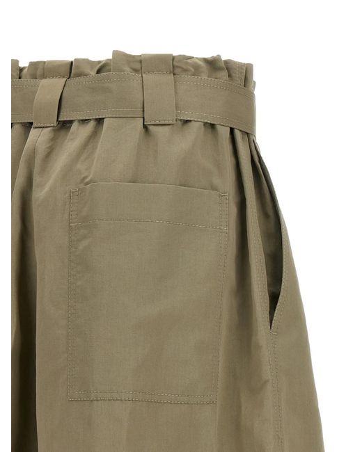 Brunello Cucinelli Green Belted Shorts