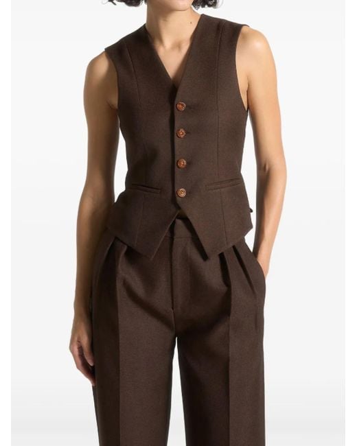Manière De Voir Brown Christine Tailored Cinch Waistcoat