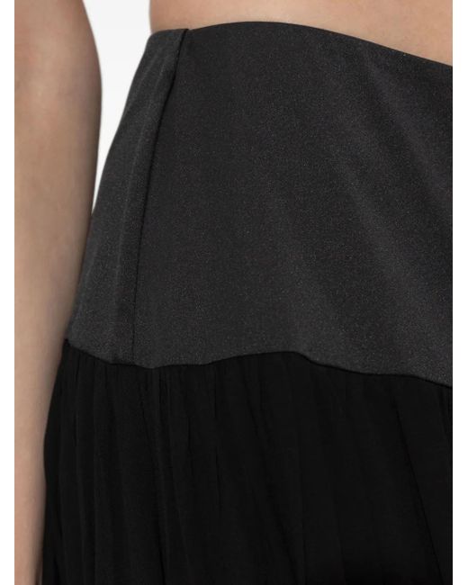 Posse Black Solene Gathered Maxi Skirt