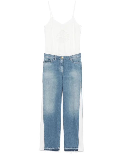 Elisabetta Franchi トロンプルイユ ジャンプスーツ Blue