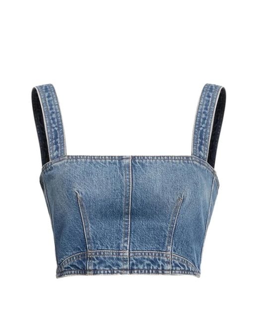 Elie Saab Cropped Top in het Blue