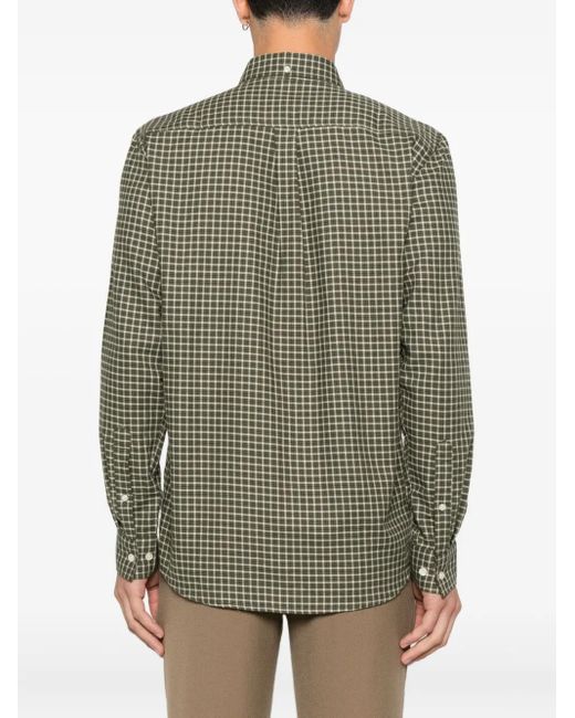 Les Deux Green Check Flannel Shirt for men
