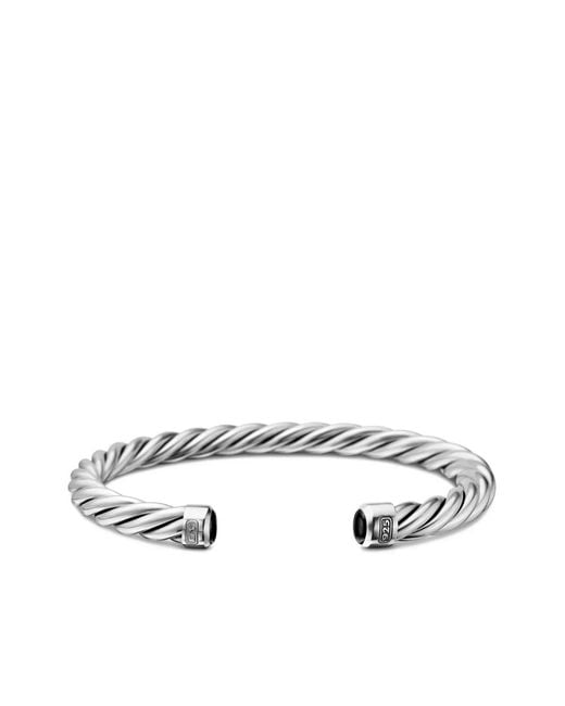 David Yurman Multicolor Sterling Cable Cuff Bracelet (6Mm) for men