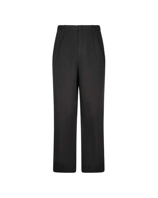 Cellar Door Black Pleated Trousers for men