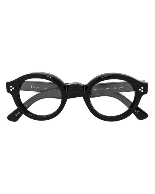 Gafas Gaston redondas de Lesca de color Negro Mujer Accesorios de Gafas de sol de 