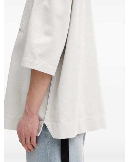 Rick Owens White Chemise Magnum Tommy À Poche Plaquée for men