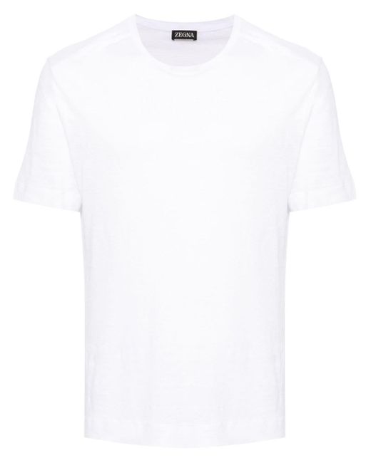 T-shirt semi trasparente di Zegna in White da Uomo