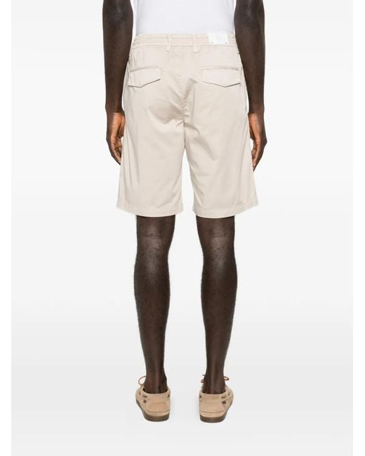 Eleventy White Drawstring Bermuda Shorts for men