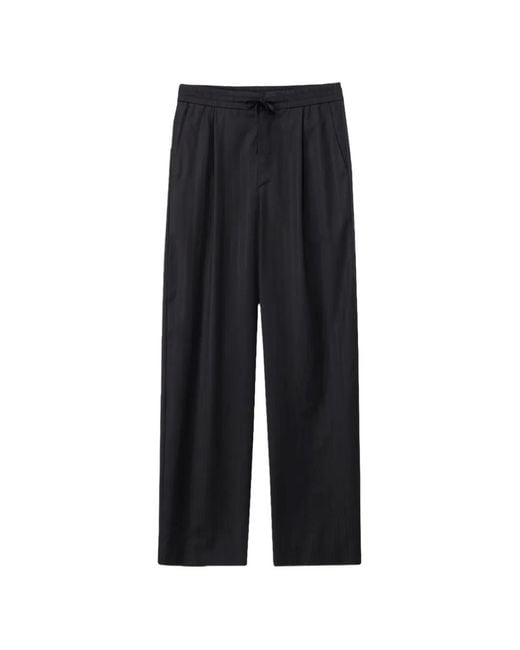 DUNST Black Drawstring Trousers for men