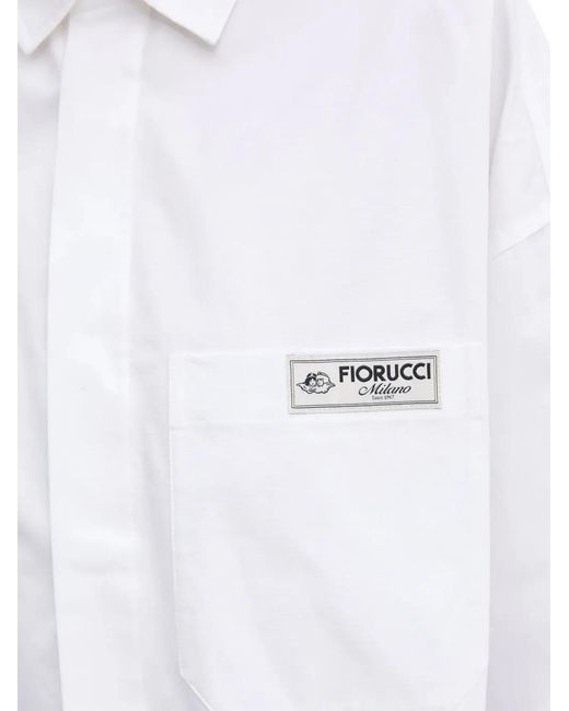 Fiorucci White Hemd Mit Kordelzug-Patch